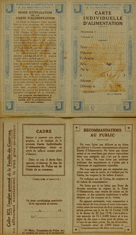 Carte de rationnement